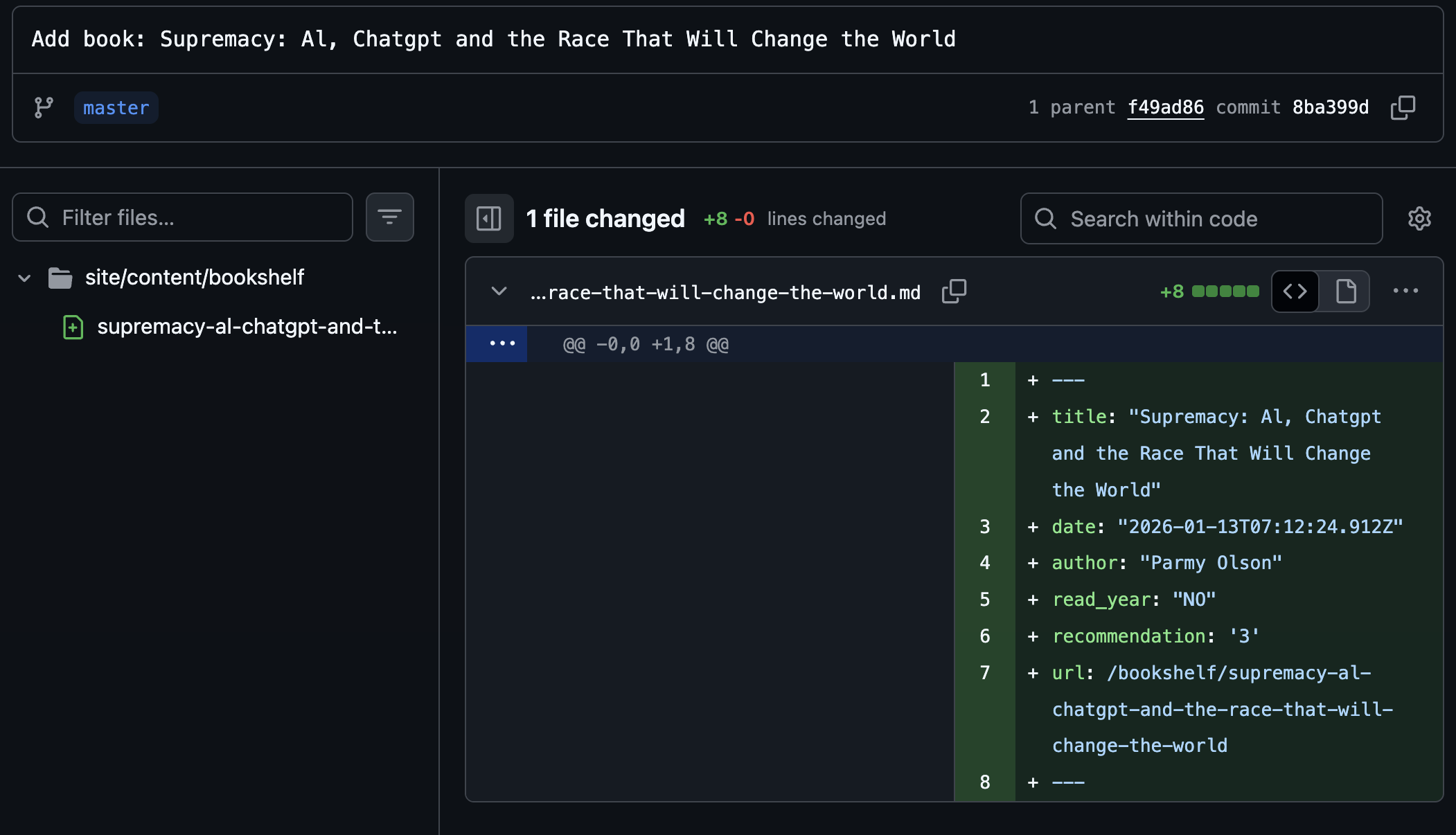 GitHub commit from bot